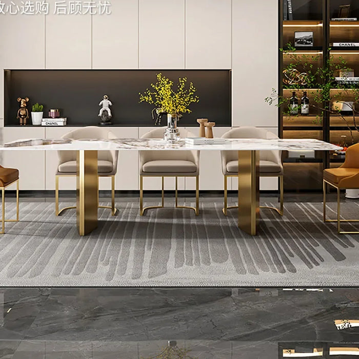 Center apartment Dining Tables Side Kitchen Breakfast Outdoor Modern Dining Tables Marble Stone Luxury Mesas De Jantar Furniture