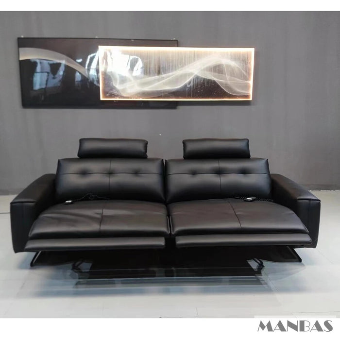 MINGDIBAO Genuine Leather Recliner Sofa Italian Leather Couch Sectional Sofa Set with Executive Chair Electric Recliner Chairs