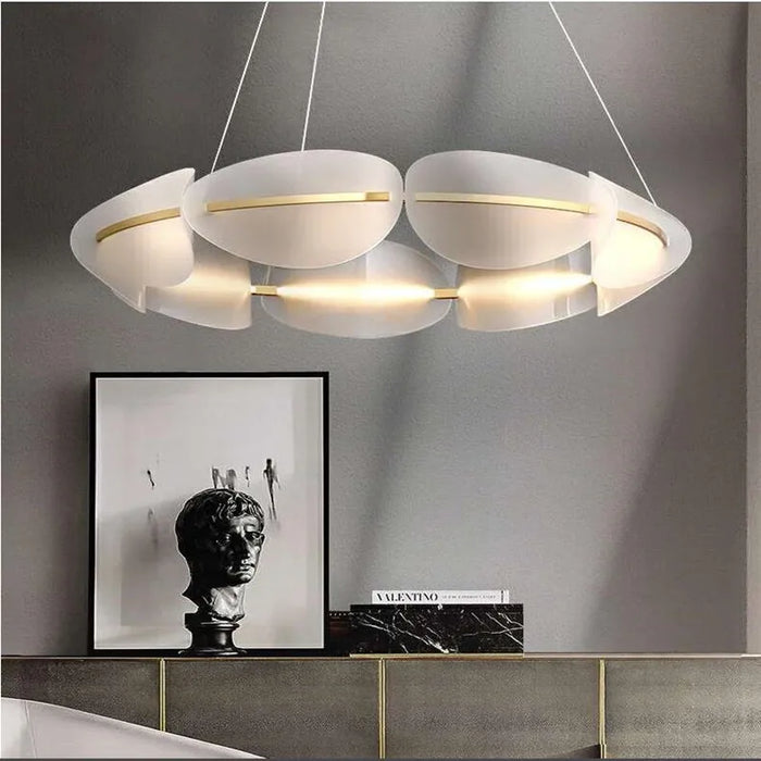 Modern LED Chandelier lighting Living room Novelty Petal Pendant Lamps Bedroom fixtures Nordic deco Dining room Hanging Lights