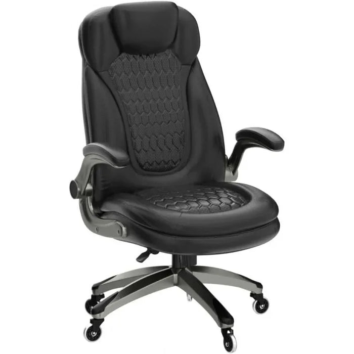 COLAMY Office Chair-Ergonomic Computer Desk Chair with Thick Seat for Comfort, High Back Executive Chair with Padded Flip-up Arm