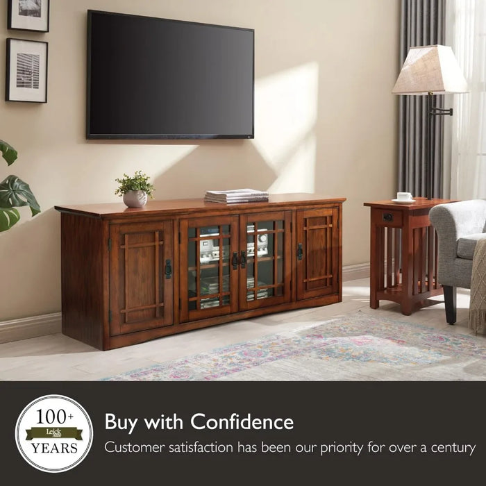 Leick Home SINCE 1914 Mission 60 Inch TV Stand   Muebles De Salon  Mission Oak
