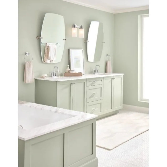 Brushed Nickel Two-Handle Bathroom Faucet  bathroom accessories  bathroom faucet