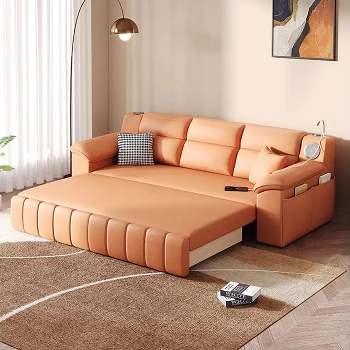European Nordic Leather Sofa Relax Brown Girl Foam Lounge Floor Sofa Lazzy Modern Designer Salon Meuble Living Room Furniture