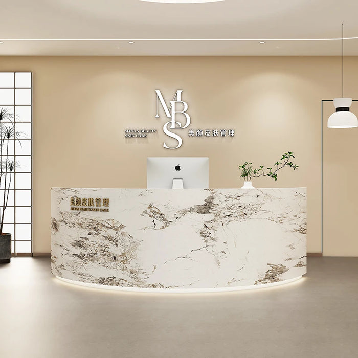 Commercial Reception Desk Wooden Executive Cash Nail Salon Reception Desk Display Comptoir De Caisse Boutique Bar Furniture