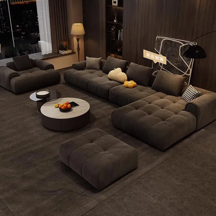 L Shape Adults Living Room Sofa Italian Luxury Nordic Couch Set Living Room Sofa Wood Legs Modern Divani Soggiorno Furnitures