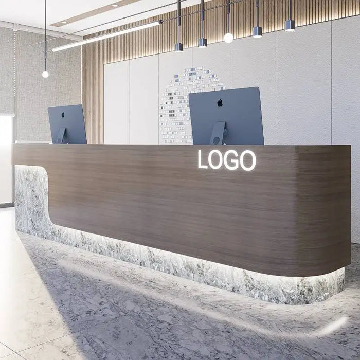 Store Luxury Reception Desk Front Barbershop Checkout Hotel Conference Modern Reception Desk Office Comptoir Accueil Furniture