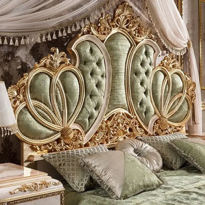 Green Heavy Bed Frames Queen Luxury Platform White Lounge Modern King Size Bed Double Wood Camas De Casal Bedroom Furniture