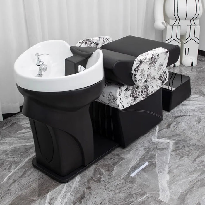 Stylist Luxury Shampoo Chair Massage Couch Wash Hair Salon Spa Shampoo Chair Basin Reclining Relaxing Mobile Lava Cabezas Chairs