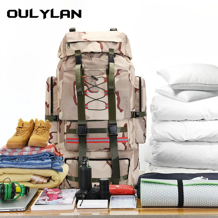 130L Extra Large Backpack Super Capacity Luggage Outdoor Travel Bag Tent Camping Rescue  Backpack for men and women