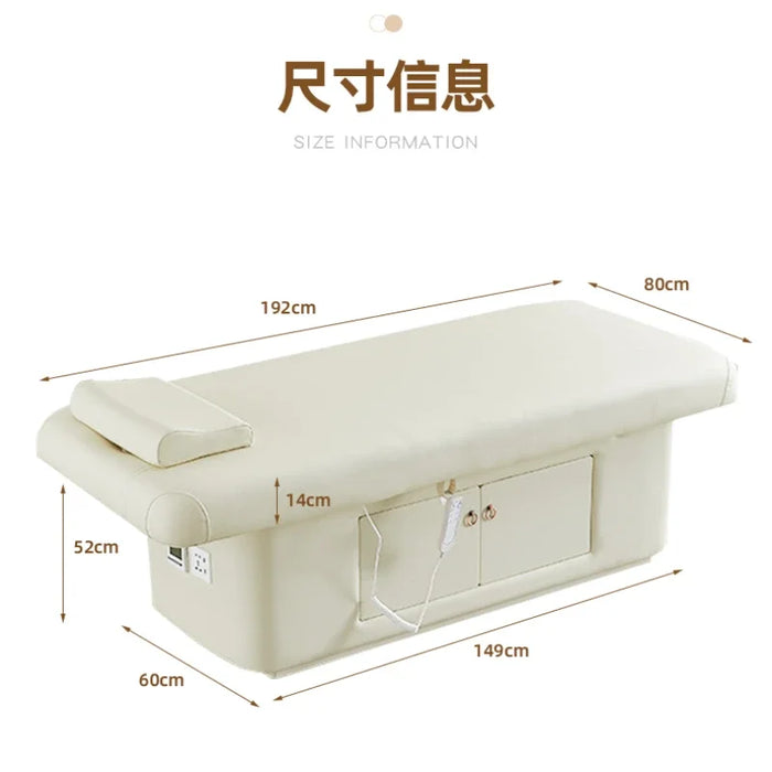 Latex Electric Massage Tables Cosmetology Dedicated Multifunctional Heating Massage Table Camilla Masaje Beauty Furniture QF50MT