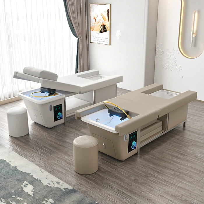 Cosmetic Salon Shampoo Chair Hair Washing Bed Simple Beauty Sink Shampoo Chair Fumigating Cadeira Barber Shop Furniture ZT5SC