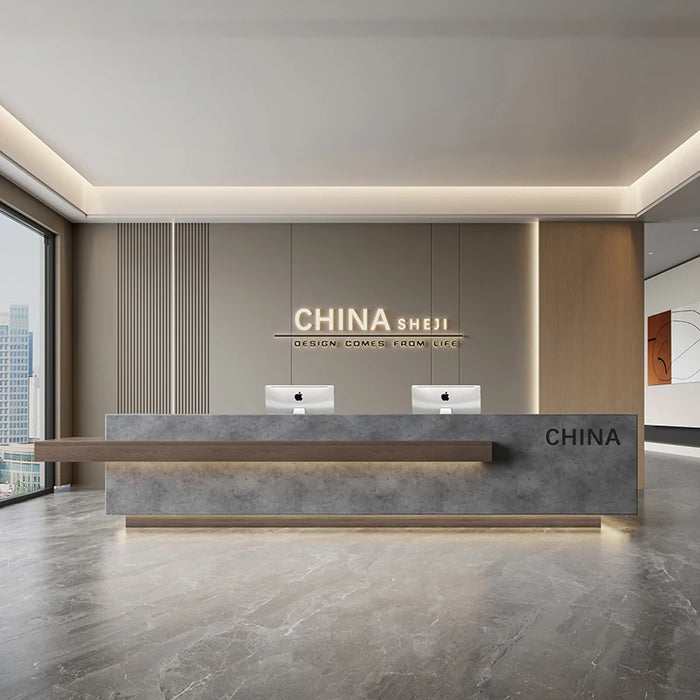 Podium Office Reception Desk Bar Counter Church Shop Study Reception Desks Modern Hospital Mostrador Recepcion Salon Furniture