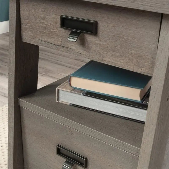 Executive Trestle Desk, L: 59.06" x W: 24.92" x H: 29.06", Mystic Oak
