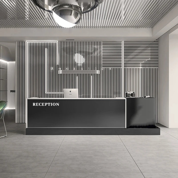 Restaurant Front Desk Reception Counter Shop Cash Reception Desk Cashier Register Salon Theke Rezeption Commercial Furniture