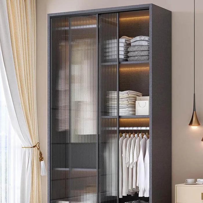 Luxury Organizer Wardrobes Living Room Mobile Free Shipping Display Cabinets Mirror Clothing Rack Closets Abiertos Furnitures