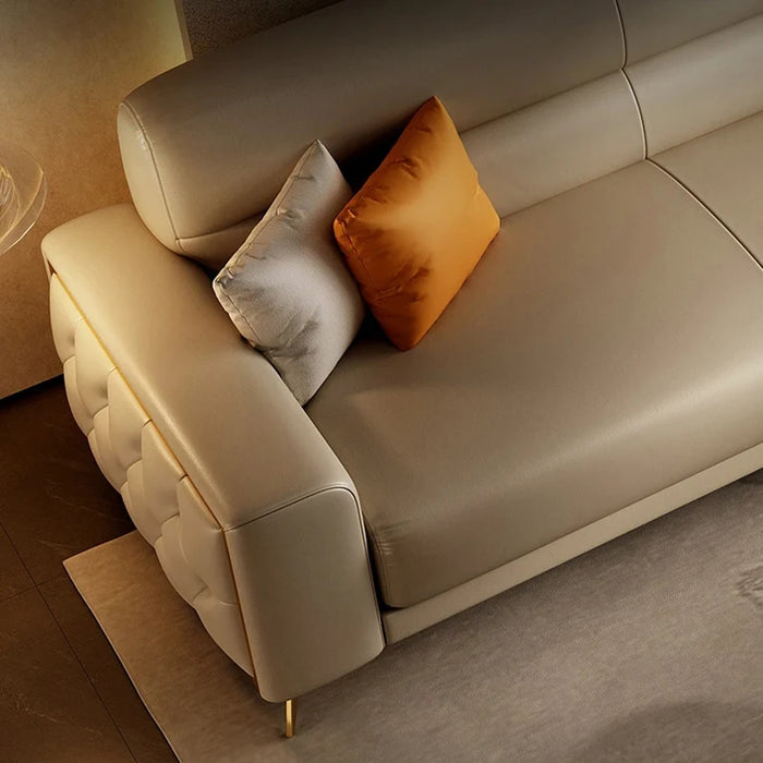 Luxury Leather Living Room Sofas Italian Japanese Simple Nordic Modern Cornercombination Divani Da Soggiorno Salon Furniture