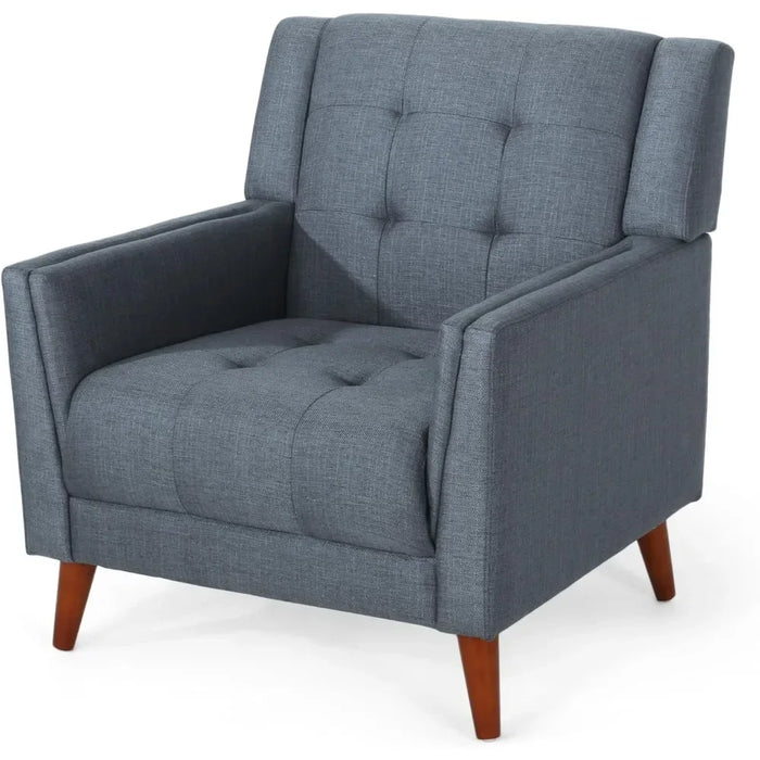 Chair Free Shipping Home Furniture Mid Century Modern Fabric Arm Chair Armchair Dark Gray Lounge Chairs Walnut Living Room