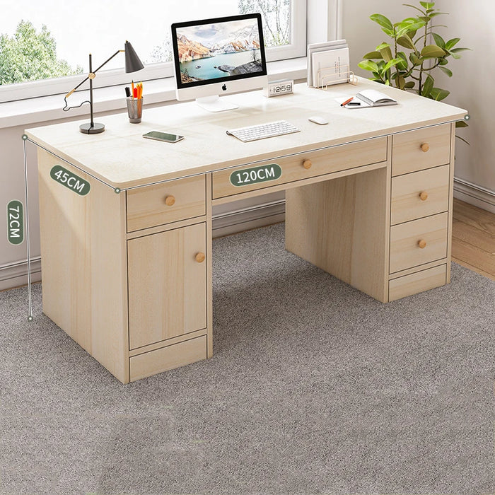 Computer Bedroom Desk Table Minimalist Modern Work Executive Drawers Wooden Office Desk Storage Mesa Ordenador House Furniture