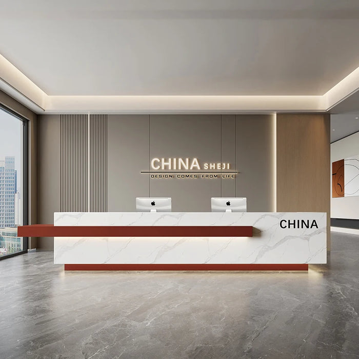 Podium Office Reception Desk Bar Counter Church Shop Study Reception Desks Modern Hospital Mostrador Recepcion Salon Furniture