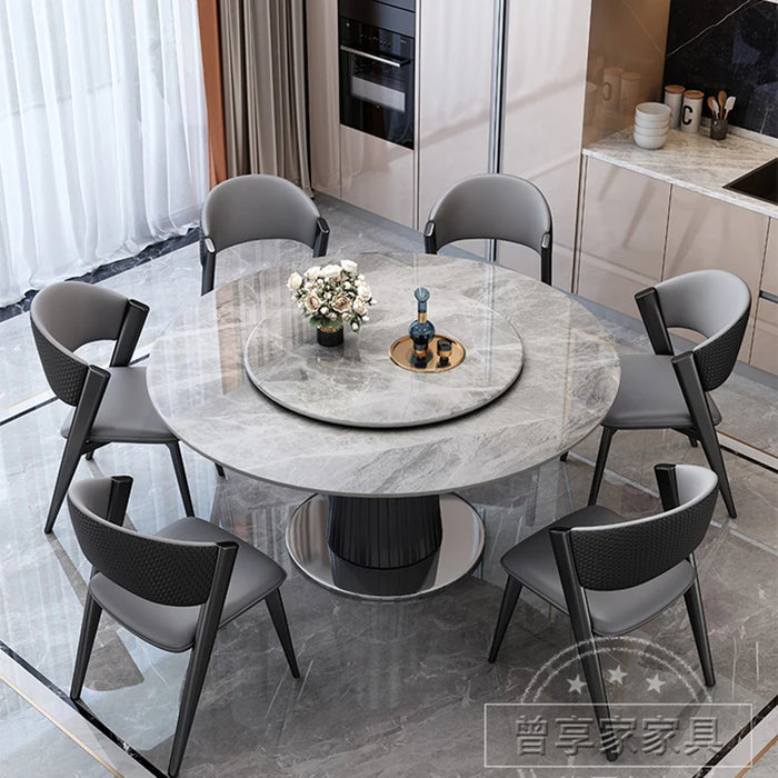 Marble Round Dining Table Home Coffee Side Kitchen Tables Living Room Luxury Mobile Marble Mesas De Jantar Salon Furniture