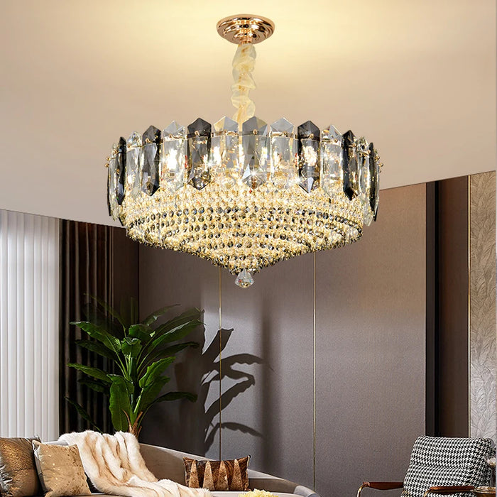 Modern Living Room Luxury Chandelier Lighting  Round Crystal Lamp Home Decoration Led Cristal Light Fixtures