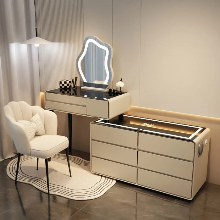 Drawer Led Dressing Table Mirror Chair Bedroom Multifunctional Dressing Table Organizers Storage Penteadeira Home Furniture