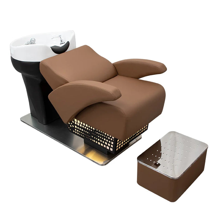 Head Spa Hair Washing Bed Massage Water Circulation Ergonomics Shampoo Chair Luxury Silla Peluqueria Salon Furniture MQ50SC