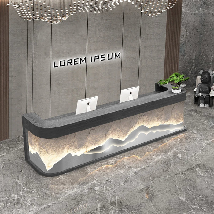 Luxury Stand Reception Desk Modern Shop White Supermarket Office Reception Desk Beauty Salon Comptoir Caisse Bar Furniture
