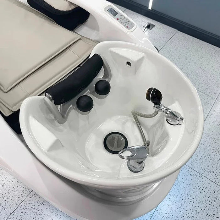 Lighting Massage Shampoo Chair Luxury Adjust Hair Salon Equipments Chair Ergonomics Lit Shampooing Spa Salon Equipment MQ50SC