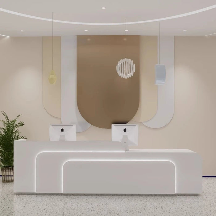Storage Desktop Reception Desk Service Counter Cashiers Computer Reception Desk Writing Scrivania Per Ufficio Luxury Furniture