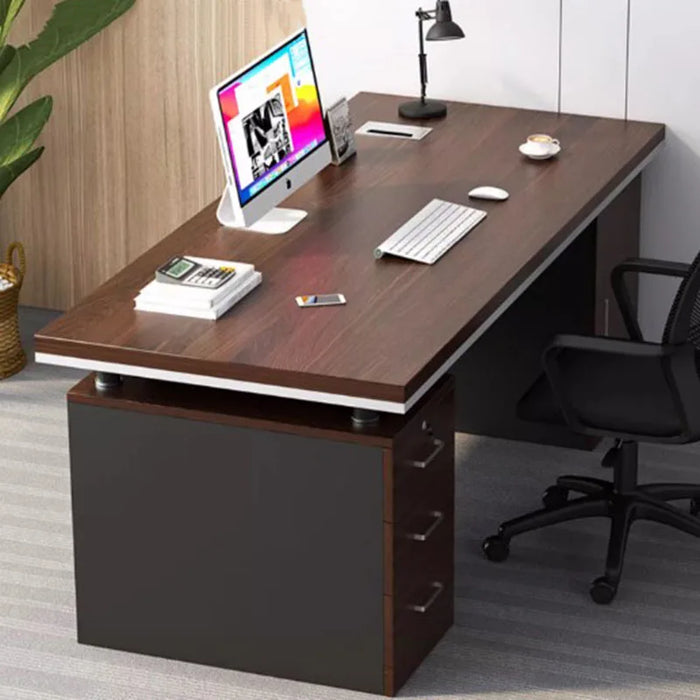Waterproof Big Computer Table Brown Low Price Wooden Reading Computer Desks Executive Writing Escritorios De Ordenador Furniture