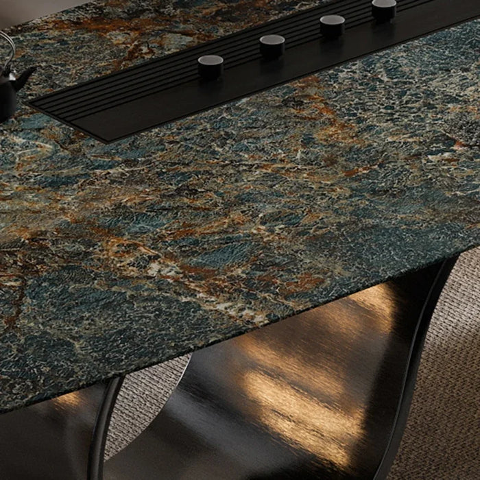 Luxury Stone Dining Table Modern Gold Frame Games Coffee High-end Designer Dining Table Chair Dinner Muebles Kitchen Furniture