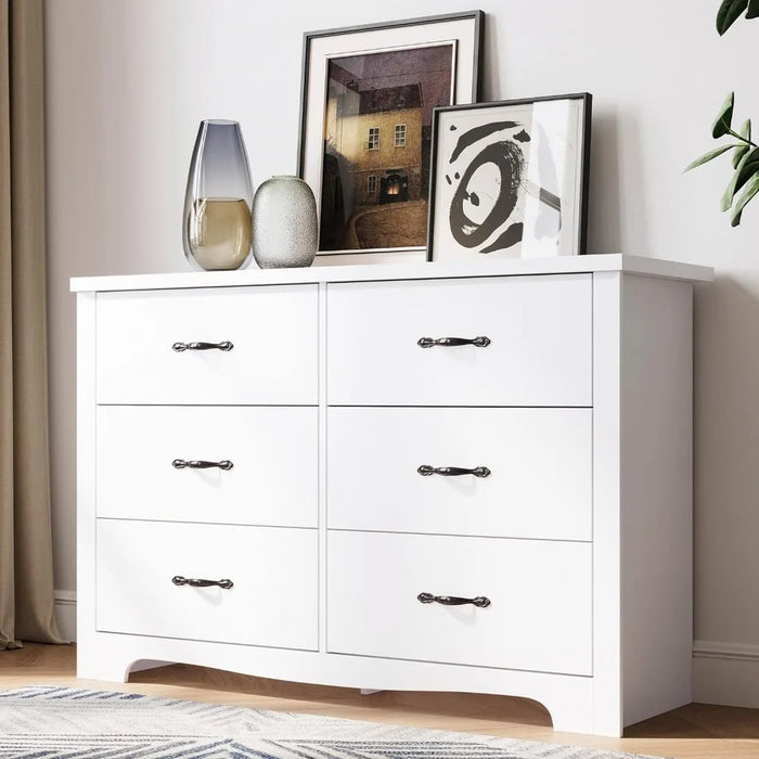 Dresser with 6 Drawers, Bedroom Dresser, Dresser Storage Box, Bedroom Chest of Drawers, Dresser