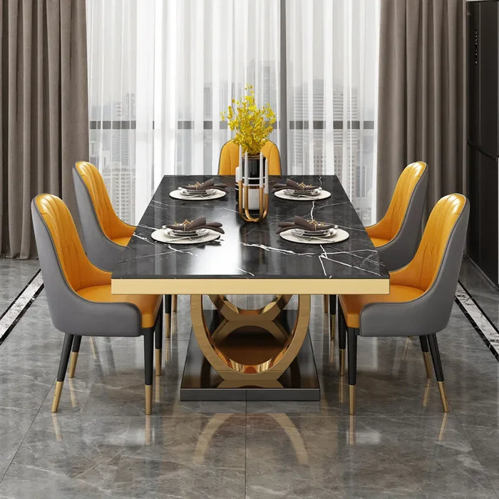 combination household small apartment rectangular dining table