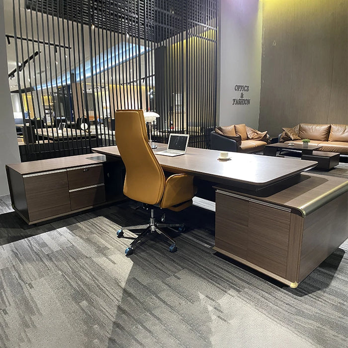 Italian style office desk and chair combination high-end simple modern large shift desk