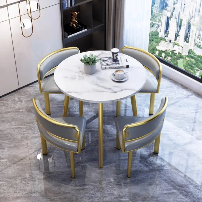 Office Modern Dining Chairs Designer Conference Metal Legs Floor Dining Table Set 4 Chairs Lounge Unique Muebles Decoration