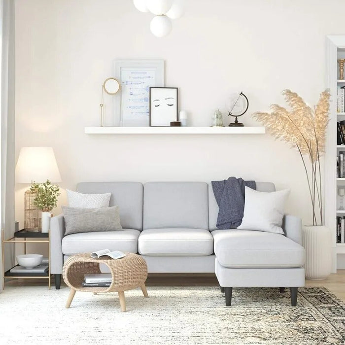 Mr. Kate Winston Sofa Sectional, Light Gray Linen Sofa Set Living Room Furniture