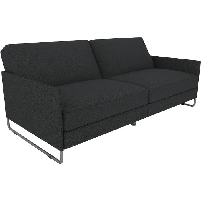 DHP Pembroke Convertible Futon Sofa Bed, Grey Linen Sectional Sofa  Sofas for Living Room  Sofa Set Living Room Furniture