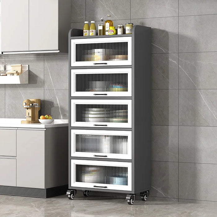White Microwave Cabinet Sideboard Modern Bedside Exquisite Nordic Sideboard Storage Rack Design Armario Cocina Furniture ZT50SD