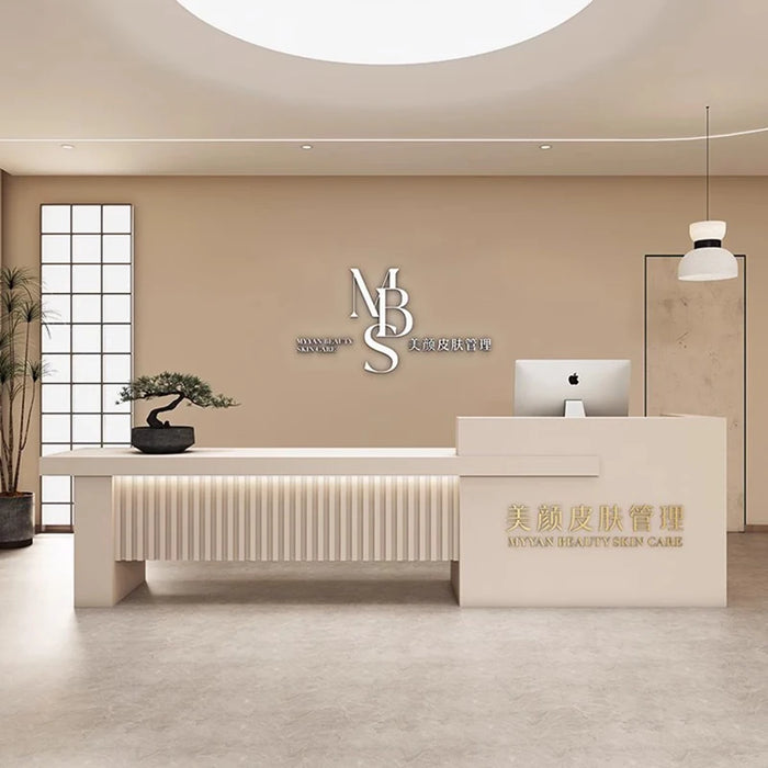 Luxury Store Reception Desks Modern White Cash Reception Desks Office Information Mesa De Madera Blanca Theater Furniture