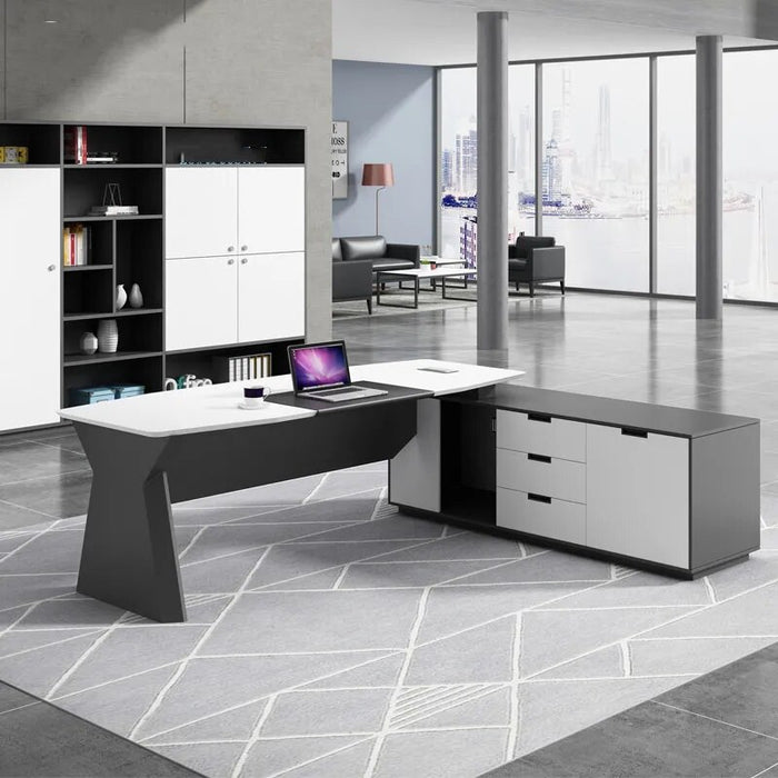 Luxury Office Desk Standing Bedroom Storage Standing Writing Desk Workstation Drawers Scrivania Con Cassetti Modern Furniture