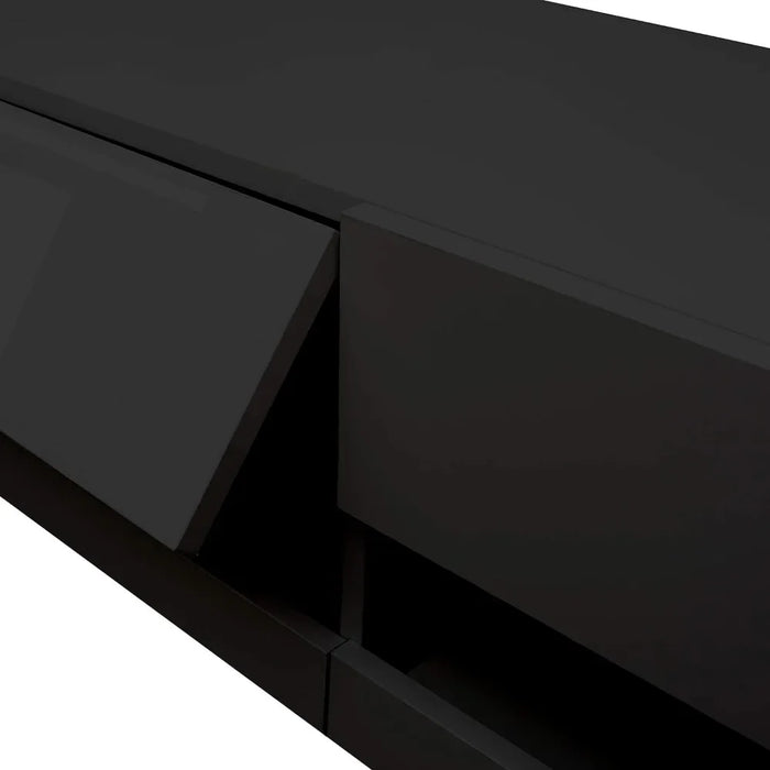 Modern Floating TV Stand, Wall Mounted, with LED Light, 20 Colors, Entertainment Center, with Storage Space, Media Console