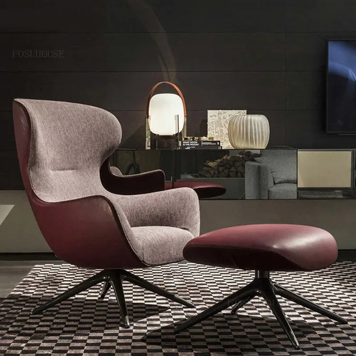 Nordic Fabric Home Rotatable Living Room Sofas Simple Modern Designer Swivel Chairs Luxury Apartment Dormitory Leisure Sofa L WK