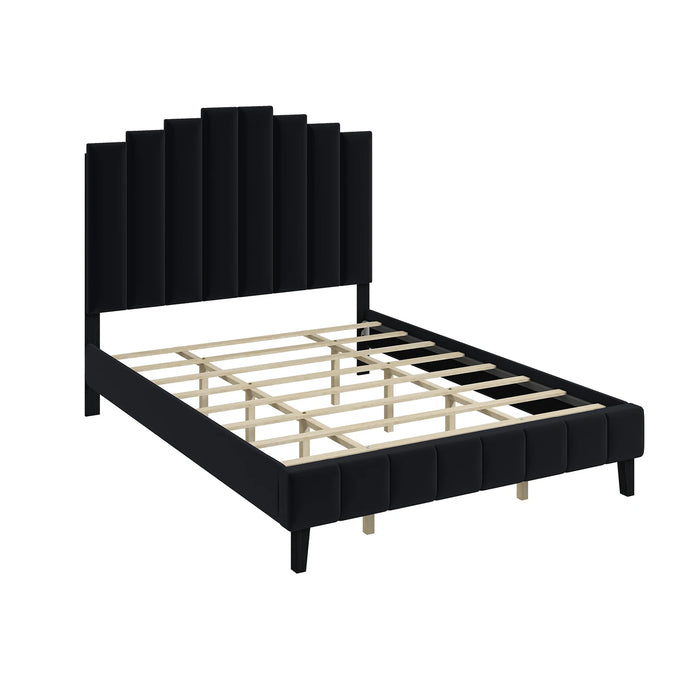 Pharsalia Tufted Upholstered Platform Bed with Headboard and Footboard  King /Queen Size