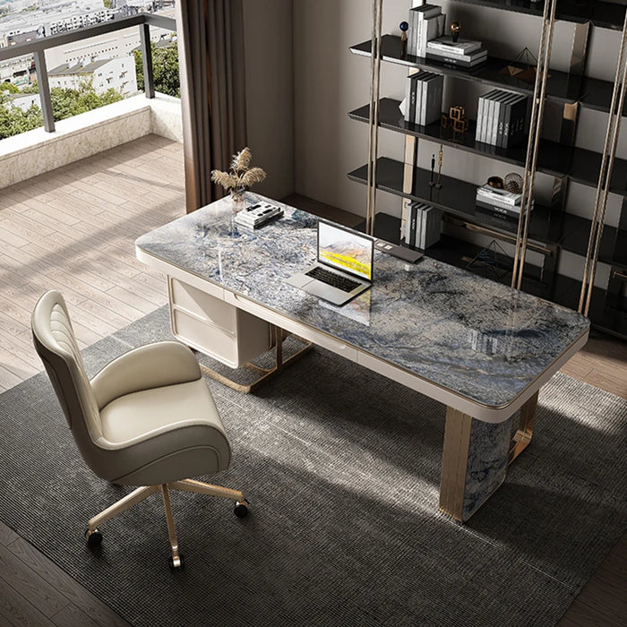 Drawers Executive Office Desks Computer Metal Conference Desktop Workstation Modern Console Tavolo Da Lavoro Luxury Furniture