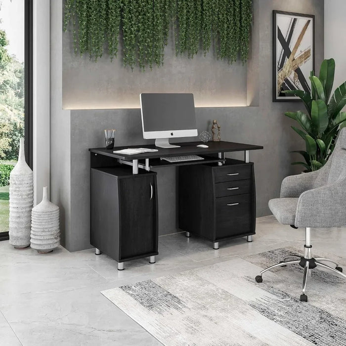 Espresso Writing Desk 47.25" Ergonomic Computer Drawers & File Cabinet for Home Office Storage ONE Size Freight Free Reading