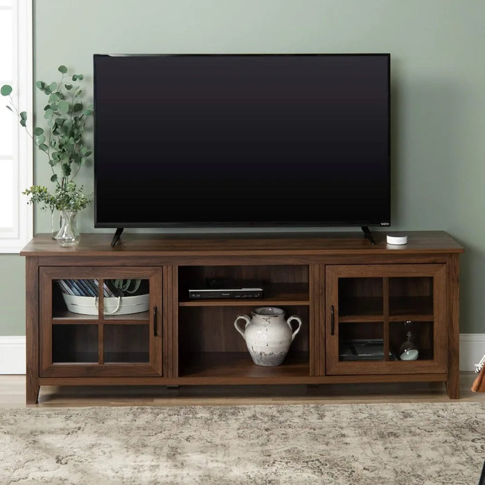 Tv living room cabinet, Classic 2 Glass Door TV Stand for TVs up to 80 Inches, 70 Inch, Living room tv cabinet