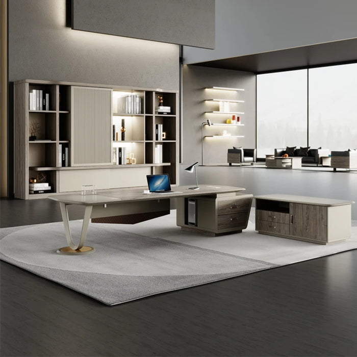 Modern Wood Office Desk Height Ergonomic Reception Executive Computer Desk Organizer Corner Mesa Escritorio Luxury Furniture