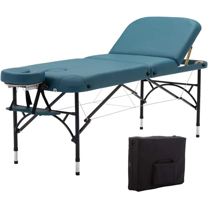 28" Width 3 Folding Portable Lightweight Massage Table Facial Salon Spa Tattoo Bed with Aluminium Leg for Home Office
