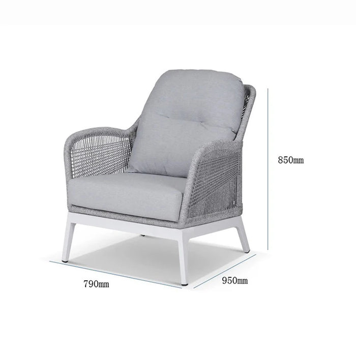 Creative Metal Rattan Outdoor Chairs Nordic Waterproof Hotel Courtyard Beach Chair Home High Back Sofa Chair Outdoor Furniture